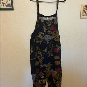 Floral Black Jumpsuit